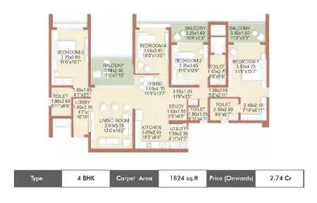 Rohan Ekam floor plan
